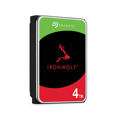 interne Festplatte IronWolf ST4000VN006, rot/schwarz, 3,5 Zoll (8,89cm), 4 TB, HDD