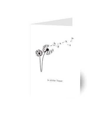 Trauerkarten Pusteblume LU2329 11,5cm x 17,5cm (BxH) 260g Motiv Chromopapier FSC
