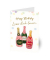 Geburtstagskarten Handmade Sekt LUHM10 11,5cm x 17,5cm (BxH) 260g Motiv Chromopapier FSC