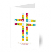 Glückwunschkarten Kreuz LU158 11,5cm x 17,5cm (BxH) 260g Motiv Chromopapier FSC