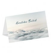 Trauerkarten Wolken LU2233 17,5cm x 11,5cm (BxH) 260g Motiv Chromopapier FSC