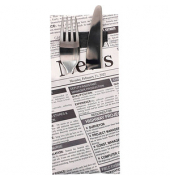 Bestecktaschen schwarzweiß 8,5 x 20,0 cm
