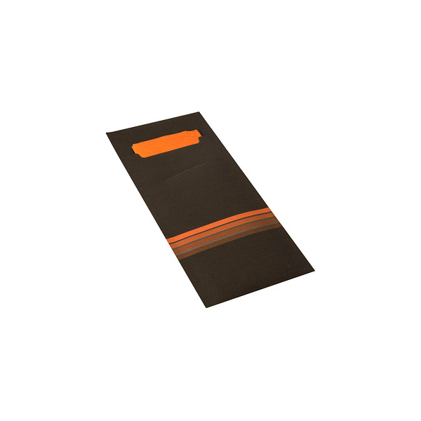 4002911867044 - Pochetto Bestecktaschen 200x85mm schwarz orange Streifen Serviette 520 Stk 4002911867044 - Pochetto Bestecktaschen 200x85mm schwarz orange Streifen Serviette 520 Stk