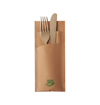 Bestecktaschen braun 8,5 x 20,0 cm