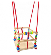 Babyschaukel braun Holz