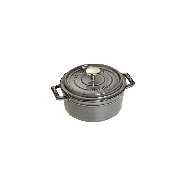 Gusseisen Auflaufformen + Bräter Cocotte 12cm rund Graphit-grau Gusseisen 40509-474-0 3272341012180