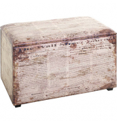 Sitztruhe 25774 Motiv Zeitung Holz 65,0 cm