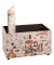 Sitztruhe 25975 Motiv Weltkarte Holz 65,0 cm