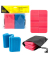 Sitzkissen Outdoor, faltbar blau und rot 38,0 x 28,0 cm
