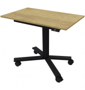 Schreibtisch eModel 2.0 MINI, elektrisch höhenverstellbar, 71-117cm (H), 90x55cm (BxT), rechteckig, hickory / schwarz