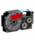 Schriftband XR-18RD1 18mm x 8m schwarz/rot laminiert stark selbstklebend