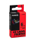Schriftband XR-6RD1 6mm x 8m schwarz/rot laminiert stark selbstklebend