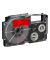 Schriftband XR-6RD1 6mm x 8m schwarz/rot laminiert stark selbstklebend