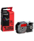 Schriftband XR-24RD1 24mm x 8m schwarz/rot laminiert stark selbstklebend