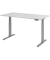 Sitz-Steh-Schreibtisch Basic, elektrisch höhenverstellbar, 64-129cm (H), 160x80cm (BxT), rechteckig, grau / silber