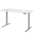 Sitz-Steh-Schreibtisch Basic, elektrisch höhenverstellbar, 64-129cm (H), 160x80cm (BxT), rechteckig, weiß / silber