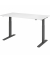 Sitz-Steh-Schreibtisch, elektrisch höhenverstellbar, 70-120cm (H), 160x80cm (BxT), rechteckig, weiß / graphit