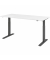 Sitz-Steh-Schreibtisch, elektrisch höhenverstellbar, 70-120cm (H), 180x80cm (BxT), rechteckig, weiß / graphit