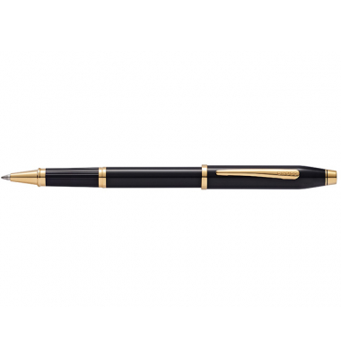 Tintenroller Century II Schwarz-Lack 23-Karat goldplattiert