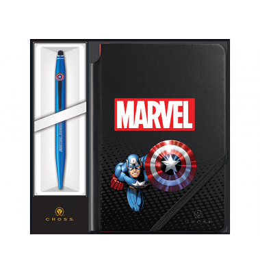 Kugleschreiber Tech 2 Marvel Captain America + Notizbuch