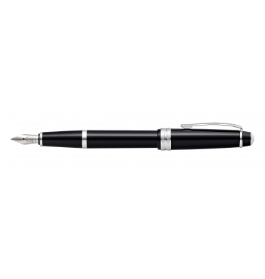 Füllfederhalter Bailey Light SchwarzChrom, Kunststoff, F-Feder