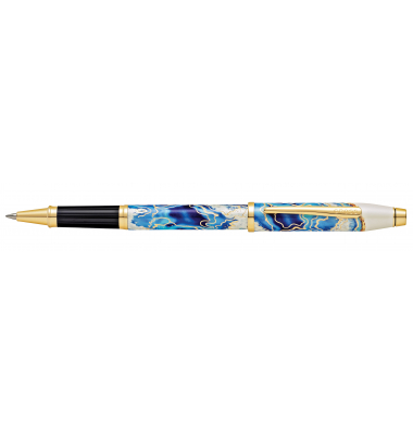 Rollerball Wanderlust Malta, Weiß-LackBlauGold