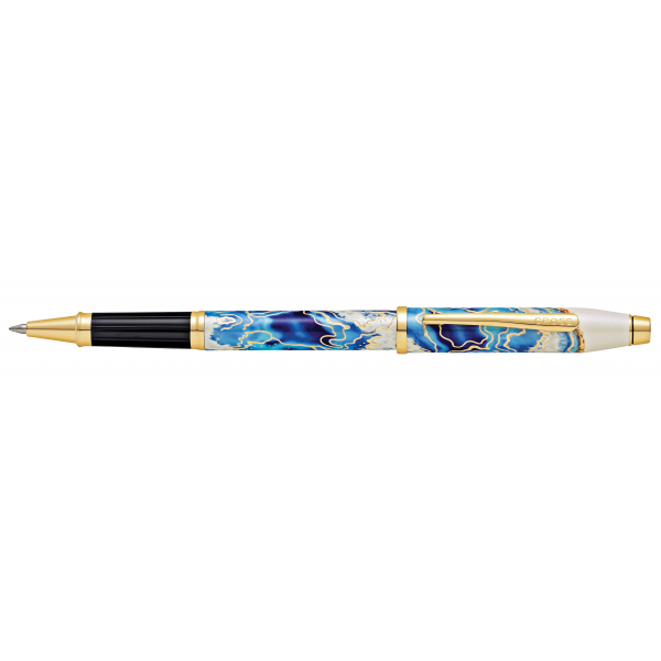 0073228138848 - Rollerball Wanderlust Malta Weiß-LackBlauGold 0073228138848 Cross
