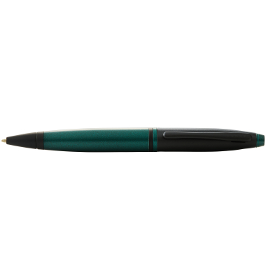 Kugelschreiber Calais Mattgrün, schwarz PVD