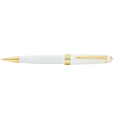 Kugelschreiber Bailey Light Weiss-LackGold, aus Kunststoff