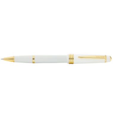 Rollerball Bailey Light Weiss-LackGold, aus Kunststoff