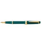 Füllfederhalter Bailey Light Grün-LackGold, Kunststoff, F-Feder