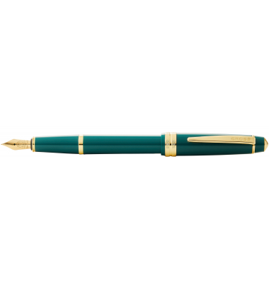 Füllfederhalter Bailey Light Grün-LackGold, Kunststoff, F-Feder