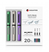 Kalligraphie Maxi Kit Feder BMF FFH Grün, Weiß, Violett + 20 Patr.