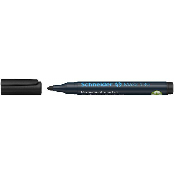 10 Stück Schneider Permanent-Marker Maxx 130 schwarz, Blisterkarte mit 1 Stück 4004675009890 Schneider