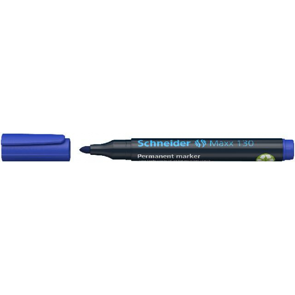 10 Stück Schneider Permanent-Marker Maxx 130 blau, Blisterkarte mit 1 Stück 4004675011305 Schneider