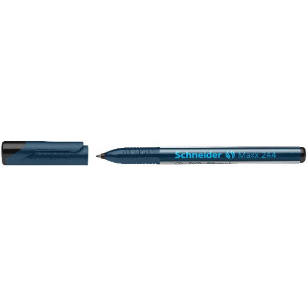 5 Stück Schneider CD-Marker Maxx 244, 406553, 1er-Blister, schwarz, 0,7mm Rundspitze 4004675013941 Schneider