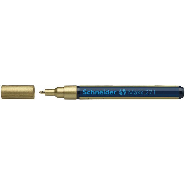 10 Stück Schneider Lackmarker 406578, gold, 1-2mm Rundspitze 4004675014818 Schneider