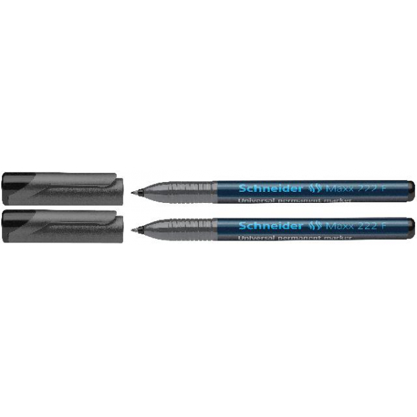 5 Stück Schneider Universalmarker permanent Maxx 222F Blisterkarte mit 2 Stück, schwarz 4004675016560 Schneider