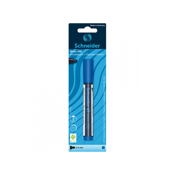 10 Stück Schneider Boardmarker Maxx 290, 422644, blau, 2-3mm Rundspitze 4004675030450 Schneider