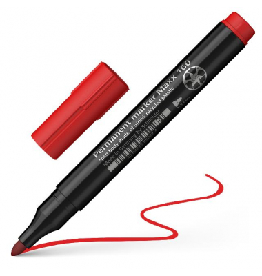 Permanent-Marker Maxx 160 rot, Rundspitze 1-3mm