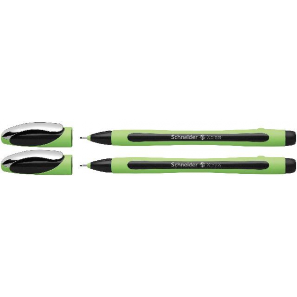 5 Stück Schneider Fineliner-Set Xpress Premium, 406792, hellgrün/schwarz (Schreibfarbe: schwarz), 0,8mm 4004675062413 Schneider