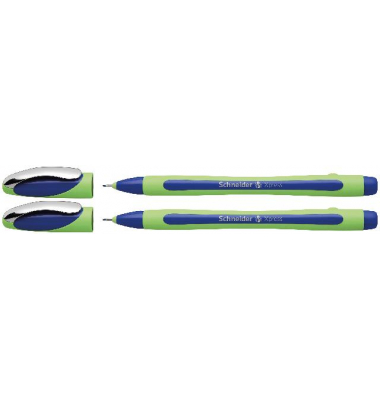 Fineliner-Set Xpress Premium, 406794, hellgr&uuml;n/blau (Schreibfarbe: blau), 0,8mm