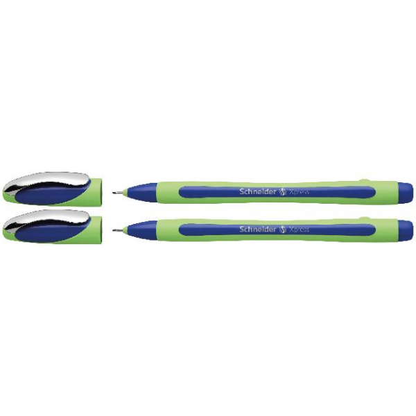 5 Stück Schneider Fineliner-Set Xpress Premium, 406794, hellgrün/blau (Schreibfarbe: blau), 0,8mm 4004675062420 Schneider