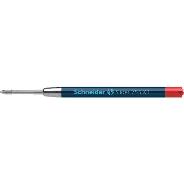 10 Stück Schneider Kugelschreiber Mine Slider 755 XB rot, Blisterkarte mit 1 Stück 4004675079305 Schneider