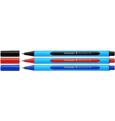 Kugelschreiber Slider Edge 406643, blau / schwarz / rot, XB, Einweg