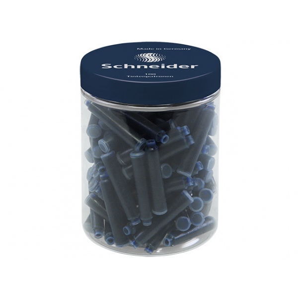 6 Stück Schneider Standard-Tintenpatronen mitternachtsblau, Runddose 100 St. 4004675111425 Schneider