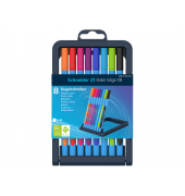 Kugelschreiber Slider Edge 447256, orange / rot / pink / violett / blau / hellblau / hellgr&uuml;n / schwarz, 0,7mm, Einweg