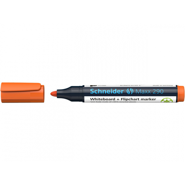 10 Stück Schneider Boardmarker Maxx 290, 129106, orange, 2-3mm Rundspitze 4004675124319 Schneider