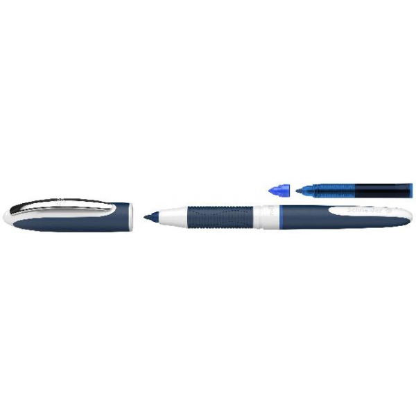 5 Stück Schneider Tintenroller One Change 0.6 blau, Ersatzpatrone, Blisterkarte 4004675124449 Schneider