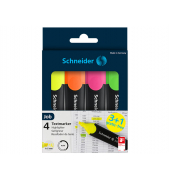Textmarker Job TM 150, 500807, Etui, 4-farbig sortiert, 1-5mm Keilspitze